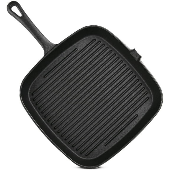 CUISILAND 9.5 inch Cast Iron Square Grill Pan