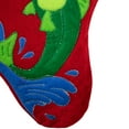 thumbnail image 5 of Northlight 19.5" Red Velveteen Fishing Themed Christmas Stocking with Green Cuff, 5 of 6
