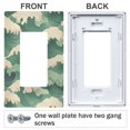 thumbnail image 3 of Yayeee Rocker Switch Wall Plate 3-Gang 6.5"x4.6" Home Decorative Outlet Cover, Green Wave Pattern, 3 of 6