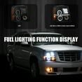 thumbnail image 2 of Spec-D Tuning Black Smoke Halo Projector Headlights w/ LED Compatible with 2002-2006 Cadillac Escalade All, Left + Right Pair Headlamps Assembly, 2 of 7