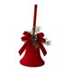 thumbnail image 1 of Adorno navideño de campana flocada, colgante decorativo resistente para árbol., 1 of 9