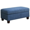 thumbnail image 5 of Diego Blue Fabric Sectional with Storage Ottoman and 2 Accent Pillows, 5 of 6