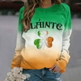 thumbnail image 2 of Clothing! Yajing Sweatshirt for Women St Patricks Day Shirt Women Lucky Shamrock St Patrick Sweatshirts Crewneck Oversized Long Sleeve Shirts L Green, 2 of 5