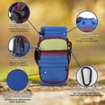 thumbnail image 4 of Water Bottle Carrier, 40oz Bottle Carrier Sports Insulated Water Bottle Holder with Adjustable Shoulder Strap, 2 Pockets Flask Sling Bag Drawstring Pouch for Climbing Hiking Walking, 4 of 9