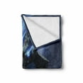 thumbnail image 2 of Galaxy Soft Flannel Fleece Blanket, Spaceship Blasts a Laser Beam an Enemy Alien Ship Galaxy Clash Outer Space Pattern, Cozy Plush for Indoor and Outdoor Use, 50" x 70", Blue Black, by Ambesonne, 2 of 6