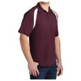 thumbnail image 4 of Yellow Rooster Men's Dry Zone Colorblock Raglan Male Polo T-Shirts Maroon/ White Black 4XL, 4 of 6