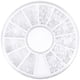 thumbnail image 1 of 200 Unids / caja Tamaños mixtos Perlas traseras planas Decoración de uñas Cabujones de perlas 2 mm / 3 mm (Blanco), 1 of 5