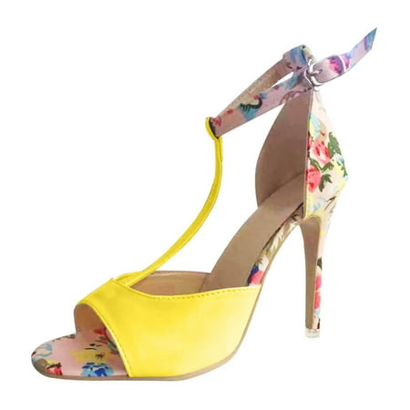

Women Ladies Summer Sexy Hollow Fish Mouth Thin High Heel Sandals Casual Shoes