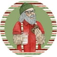 thumbnail image 2 of Popp, Grace 26x26 Black Ornate Wood Framed with Double Matting Museum Art Print Titled - Hipster Santa Collection C, 2 of 4