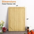 thumbnail image 4 of Yeshouse Extra Large Bamboo Cutting Board for Kitchen, Wooden Cutting Board for Kitchen, with Juice Groove and Handles, Over Sink Chopping Board for Meat, Vegetables, Turkey Carving, 4 of 7