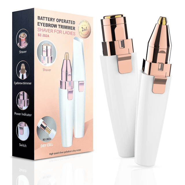 CHOK Rechargeable Eyebrow Razor & Facial Hair Removal for Women 2 IN 1 Eyebrow Trimmer and Painless Face Razors for Women face(USB charging model - including USB charging cable)