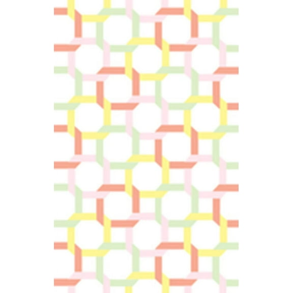 SAFAVIEH Martha Stewart Color Chain Geometric Wool Area Rug, Peony, 5' x 8'