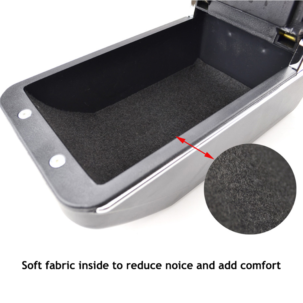 Dual-layer Car Arm Rest Center Console Armrest Box Tray For Honda Fit Jazz 2009-2013