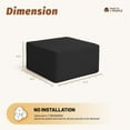 thumbnail image 3 of BIGSYY Cozy Square Ottoman, Comfortable Seating, No Assembly Required, Black, 3 of 5