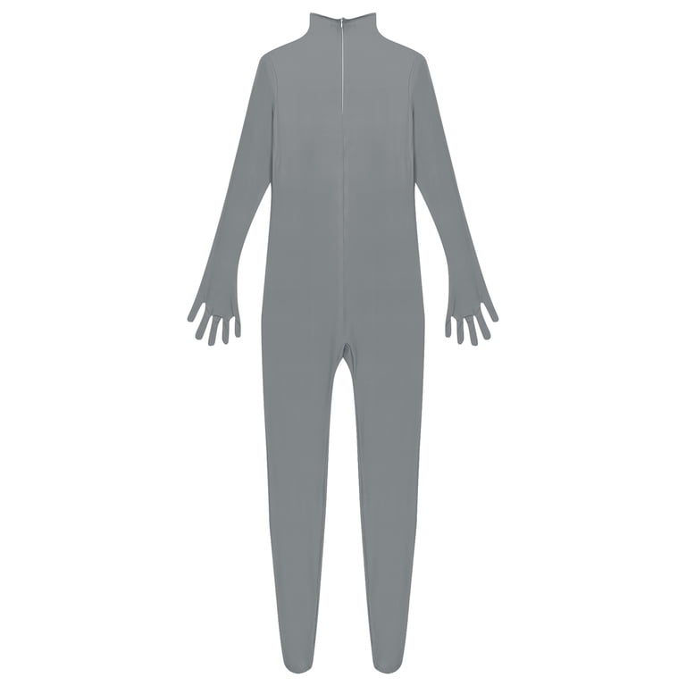 YONGHS Mens Spandex Open Face Zentai Suit Costume Back Zipper