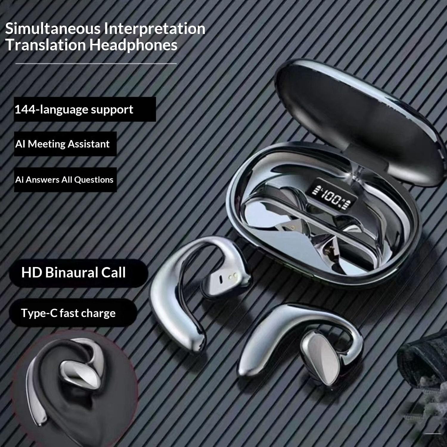 SonaBuds Translation Earbuds – AI Language Translator Earbuds with Meeting Transcription, 140+ Languages, with Bass, Noise Cancelling, Bluetooth Wireless Translator Earbuds