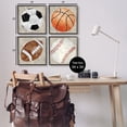 thumbnail image 4 of Stupell Industries Various Rustic Sports Balls Art for Kids Painting Black Framed Art Print Wall Art, 17 x 17, Set of 4, 4 of 10
