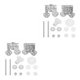 thumbnail image 4 of Decodeary Siège de Toilette avec Raccords en Acier Inoxydable Durables et Pièces de Réparation Durable 1-4N-M 2Ensemble, 4 of 6