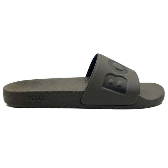 Hugo Boss Men's Aryeh Big Logo Pool Slides, Brown Moss