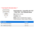 thumbnail image 2 of Head Gasket Set - Compatible with 1937 - 1938, 1949 - 1951 Plymouth Deluxe 1950, 2 of 2