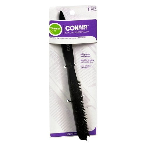 Conair Slim Teasing Hair Brush, Mixed Boar Bristle