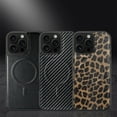 thumbnail image 4 of Allytechgroup for Apple iPhone 15 Case, [Compatible with MagSafe] [Military Grade Drop Protection] PU Leather & Soft TPU Bumper Hard PC Back Shockproof Shell Anti-slip Leopard Magnetic Case, Black, 4 of 10