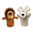thumbnail image 2 of 2 marionetas de mano de animales para contar historias, juguete de peluche con boca funcional para juegos de rol, recuerdos de fiesta preescolares. león y rata, 2 of 8