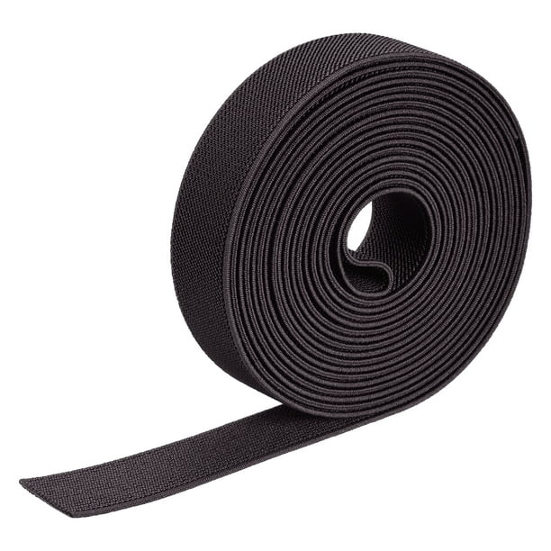 Twill Elastic Band Double Side 1 Flat 4 Yard 1 Roll Flat Elastic Ribbon  Cord Dark Brown for Sewing, Waistband 