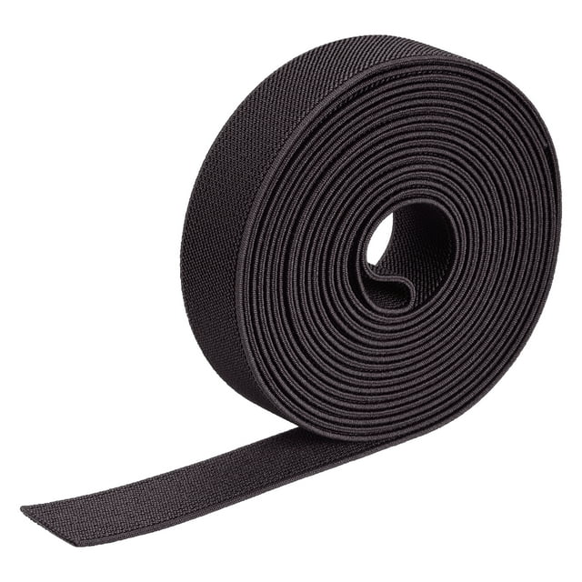 Banda Elástica Doble-Cara Unique Bargains 1' Plano 4 Yarda 1 Rollo Oscuro Marrón para Costura Cinturilla