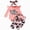 H133-Pink, variant on TOWED22 Baby Girl Fall Winter Clothes Set Girl Ruffle Romper Top Pants Newborn Infant Baby Girl Outfit,12-18 M