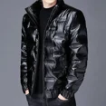 thumbnail image 2 of Parkas para hombre, chaqueta de plumón con relleno y cremallera, abrigos acolchados para hombre, ropa de lujo coreana, modelos de invierno, moda informal acolchada Y2k en oferta, 2 of 5