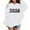 White, variant on Kiijoy 2026 New Year Hoodie for Girls Letter Print Casual Hooded Sweatshirt Pullover Top
