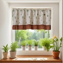 Taotanxi Boho Valance Curtains Blackout Double Layer Valance for Windows 78x24 Inch Farmhouse Window Treatment for Kitchen Living Room Bedroom Rod Pocket 1 Panel Multicolor/01