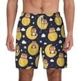 thumbnail image 2 of Goofa Moon Bear Printed Men's Swim Trunks Board Shorts Quick Dry Mens Swimming Trunks with Compression Liner,Breathable Fit Hawaii Beach Shorts-X-Large, 2 of 9