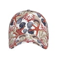 thumbnail image 2 of Daiia Starfish Shell print Baseball Cap Men Women Golf Dad Hat Adjustable Original Classic Low Profile Hat Unconstructed Plain Cap, 2 of 9