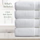thumbnail image 2 of Juego de toallas de baño Springtree Home Luxury Bamboo Rayon x4, color blanco, 2 of 9