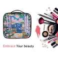 thumbnail image 6 of FORMRS Travel Makeup Bag Large Capacity Train Case Cosmetic Organizer with Adjustable Dividers, Floral Window, 6 of 8