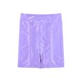 thumbnail image 6 of iixpin Women's Clossy Nylon Compression Tummy Control Workout Athletic Exercise Short Pants Light Purple XL, 6 of 7