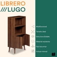 thumbnail image 4 of Librero con 3 repisas estante para comedor pasillo estudio o recamara credenza alta de madera MDF altura 120 cm shelf organizer, 4 of 7