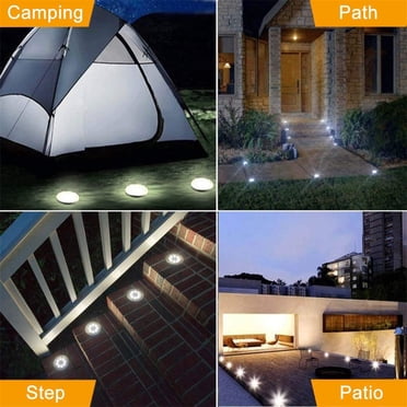 12-Pack Solar Ground Lights - Upgraded 8LED Landscape Lights For Garden, Pathway & Yard Lighting