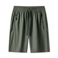 thumbnail image 1 of Diufon Men's Casual Shorts Wide Leg Loose Drawstring Waisted Sport Shorts Summer Beach Shorts with Pockets, 1 of 2