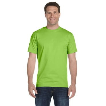 Hanes Mens 5.2 oz HEAVYWEIGHT Short Sleeve T-shirt (Pack of 5) 5 Lime