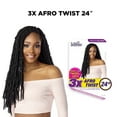 thumbnail image 3 of Sensationnel Lulutress Crochet Braids Fully-Folded with Pre-Fluffed & Pre-Stretched 3X Afro Twist 24" ( SM1B/27 Off Black / Honey ) 2 Pack, 3 of 7