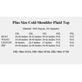thumbnail image 7 of eVogues Plus Size Cold Shoulder Plaid Top, 7 of 7