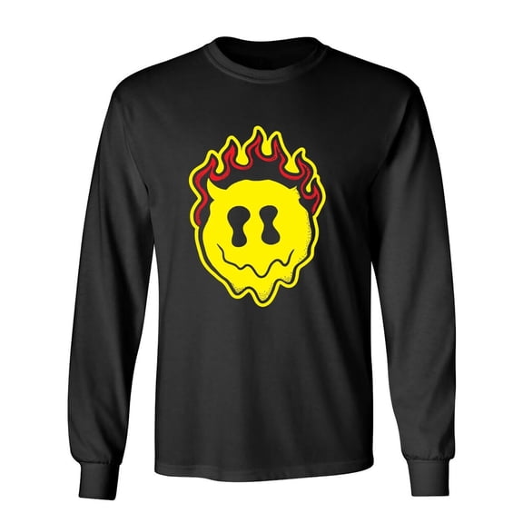 Smile Devil Sarcastic Humor Novelty Men's Long Sleeve Shirts