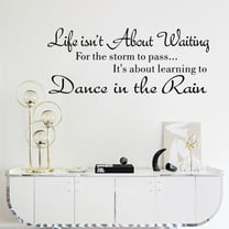 Wovilon Life Isn'T About Waiting Wall Stickers Quote Dancing in Rain Wall Decal Words Home Decor Wall Stickers & Murals Wall Stickers for Bedroom, Living Room