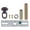 Antique Bronze, variant on B&P Lamp® Screw Collar Ceiling Light Canopy Plate Hardware Kit (Brass)