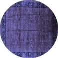 thumbnail image 1 of Ahgly Company Machine Washable Indoor Round Oriental Blue Industrial Area Rugs, 3' Round, 1 of 4