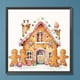 thumbnail image 3 of Pintura de diamante 5D DIY taladro redondo completo Navidad galleta decoración de la casa 30x30cm, 3 of 9