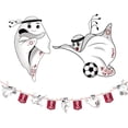 thumbnail image 3 of Decoración temática de la Copa Mundial de 2022, Bandera de tracción, fiesta de fútbol de Qatar, centro comercial, Bar, diseño de escenario, encordado (9 Uds.), 3 of 4